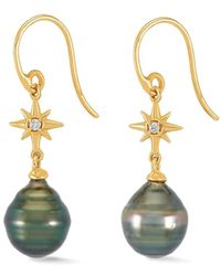 Dower & Hall - 14Kt North Star Diamond Earrings - Lyst