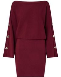 Liu Jo - Short Dress With Jewel Buttons - Lyst