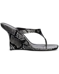 Jeffrey Campbell - Sandales Compensées À Effet Peau De Serpent Romee - Lyst