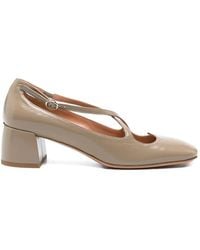 A.Bocca - Cross-Strap Heart-Detail Pumps - Lyst