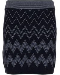 Missoni - Zigzag-pattern Metallic-threading Mini Skirt - Lyst