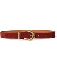 Twinset - Engraved-Buckle Suede Belt - Lyst