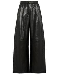 Yves Salomon - Pleated Lambskin Trousers - Lyst