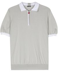 Kiton - Contrasting-trim Cotton Polo Shirt - Lyst