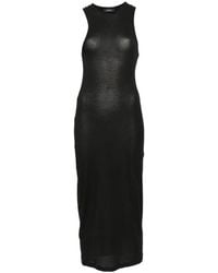 Wardrobe NYC - Ribbed-Knit Sleeveless Midi Dress - Lyst