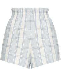 Hevron - Mira Plaid Drawstring Shorts - Lyst