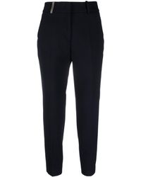 Peserico - Concealed-fastening Tapered Trousers - Lyst