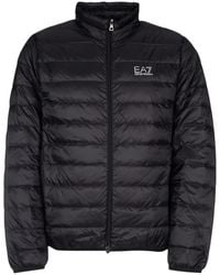 EA7 - Logo Short Down Jacket - Lyst