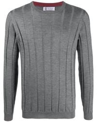 Brunello Cucinelli - Gerippter Pullover - Lyst