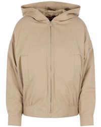 Max Mara - Hooded Zip-Up Jacket - Lyst