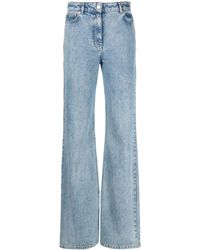 Moschino Jeans - Jean taille-haute à patch logo - Lyst
