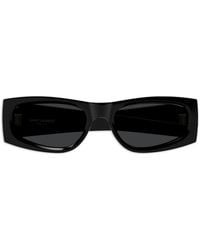 Saint Laurent - Cassandre Sonnenbrille Mit Logo - Lyst