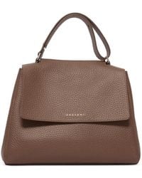 Orciani - Sveva Soft Grainy Leather Tote Bag - Lyst