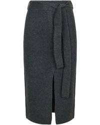 Emporio Armani - Ribbed Knit Straight Skirt - Lyst