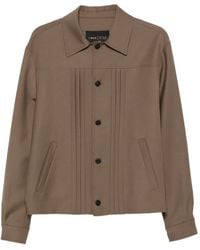Low Brand - Pleated Button-Up Jacket - Lyst