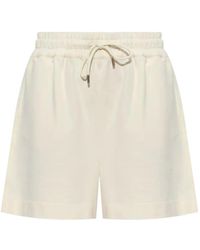 Moncler - Cotton Fleece Shorts - Lyst