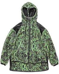 Acne Studios - Printed Fleece Hooded Jacket - Lyst