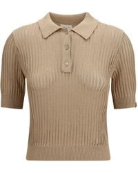 Jacob Cohen - Ribbed Button Polo Shirt - Lyst