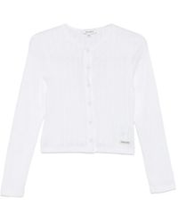 Sporty & Rich - Pointelle-Knit Cardigan - Lyst