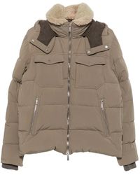 Moorer - Shearling-Collar Padded Jacket - Lyst