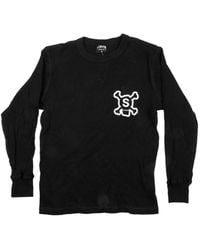Stussy - Skull-Print Long-Sleeve T-Shirt - Lyst