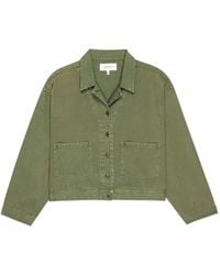 The Great - Patch-Pocket Cropped Denim Jacket - Lyst