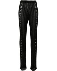 Roberto Collina - Gestrickte Hose Mit Spitze - Lyst