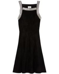 Claudie Pierlot - Bead-Embellished Knitted Dress - Lyst