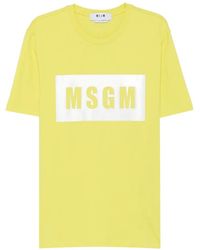 MSGM - T-Shirt Con Logo - Lyst