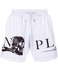 Philipp Plein - Skull-print Swim Shorts - Lyst