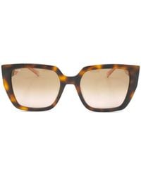 MCM - Tortoiseshell-Effect Geometric-Frame Sunglasses - Lyst