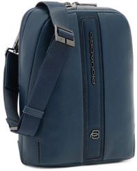 Piquadro - Logo-Plaque Messenger Bag - Lyst