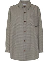 Alexander Wang Hemd mit Hahnentrittmuster - Schwarz