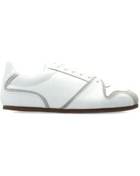 Moschino - Lace-Up Leather Sneakers - Lyst