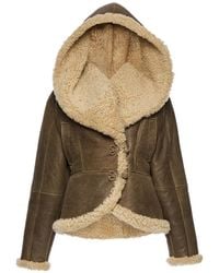 Magda Butrym - Hooded Shearling Jacket - Lyst