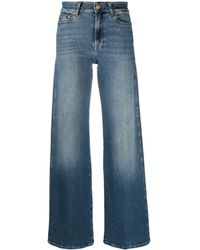 7 For All Mankind - Lotta High-Rise-Jeans mit weitem Bein - Lyst