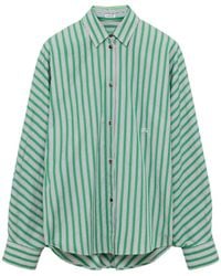 Loewe - Anagram Gestreept Blouse Met Borduurwerk - Lyst