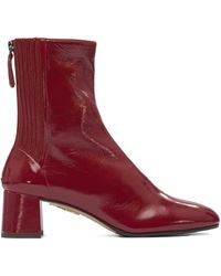 Aquazzura - Leather Block-Heel Boots - Lyst