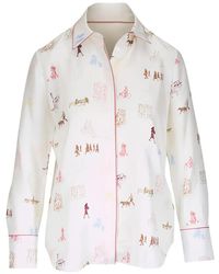 Lafayette 148 New York - Print Twill Blouse - Lyst