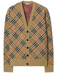 Burberry - Geruit Katoenen Wollen Vest - Lyst