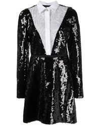 Giambattista Valli - Floral Lace Shirt Sequinned Dress - Lyst