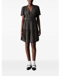 Marc O' Polo - Geometric-Print Tiered Mini Dress - Lyst