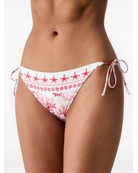 MC2 Saint Barth - Virgo Coral-Print Side-Tie Bikini Bottoms - Lyst