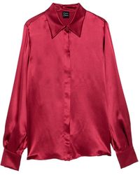 Carine Gilson - Silk Balloon-Sleeve Shirt - Lyst