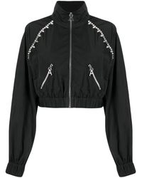 Area - Crystal-embellished Zip-up Jacket - Lyst
