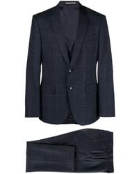 BOSS - Plaid-Check Single-Breasted Suit - Lyst