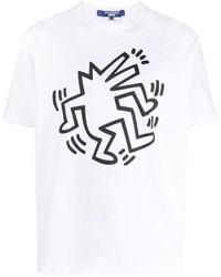 Junya Watanabe - X Keith Haring T-shirt Van Biologisch Katoen - Lyst