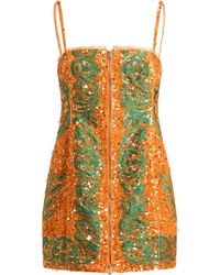 Etro - Sequin-Embroidered Mini Dress - Lyst