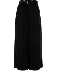 Sacai - Wool Palazzo Pants - Lyst
