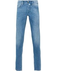 Sartoria Tramarossa - Leonardo Buttons Low-rise Slim-fit Jeans - Lyst